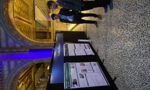 JANUS members at poster session.  Presenting and discussing posters. 