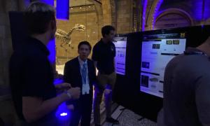 JANUS members at poster session.  Presenting and discussing posters. 