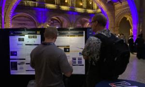 JANUS members at poster session.  Presenting and discussing posters. 