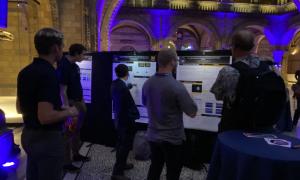 JANUS members at poster session.  Presenting and discussing posters. 