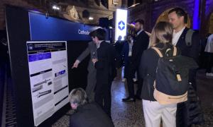 JANUS members at poster session.  Presenting and discussing posters. 