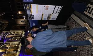 JANUS members at poster session.  Presenting and discussing posters. 