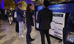 JANUS members at poster session.  Presenting and discussing posters. 